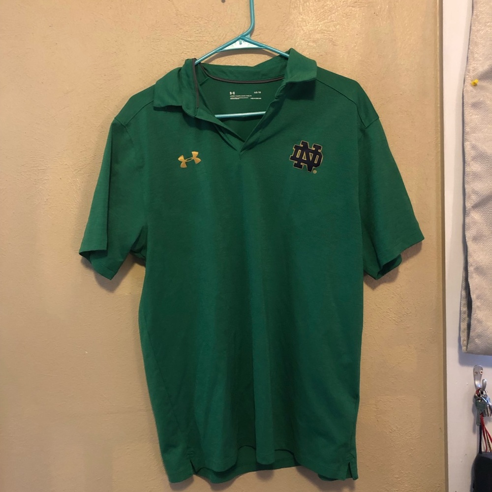 Beautiful Kelly Green Notre Dame polo